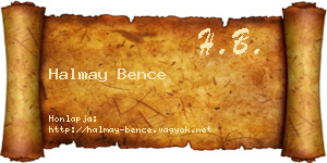 Halmay Bence névjegykártya